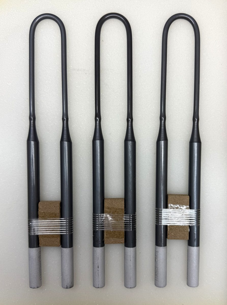 Three U-shaped MoSi2 heating elements for the Shenpaz Sintra Plus furnace